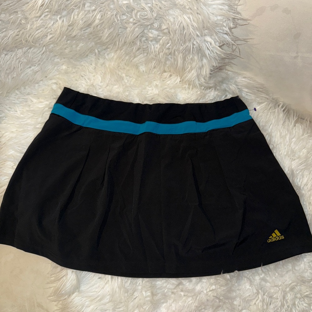 Adidas Black and Blue Mini Skater Skirt